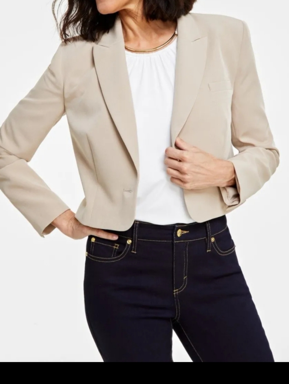 XL NWT I.N.C. International Concepts Toasted Twine Cropped Jacket‎